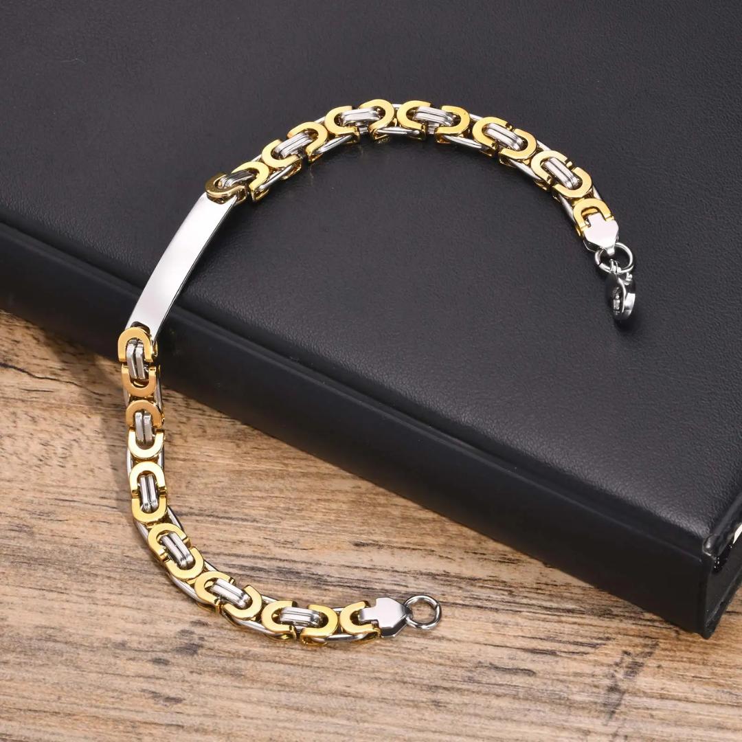 LinkEdge Personalised Men’s Bracelet-Personalised Bracelet-Auswara