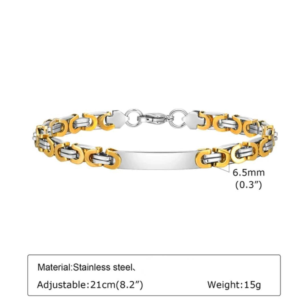 LinkEdge Personalised Men’s Bracelet-Personalised Bracelet-Auswara
