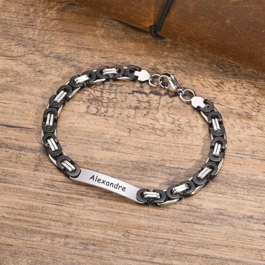 LinkEdge Personalised Men’s Bracelet-Personalised Bracelet-Auswara