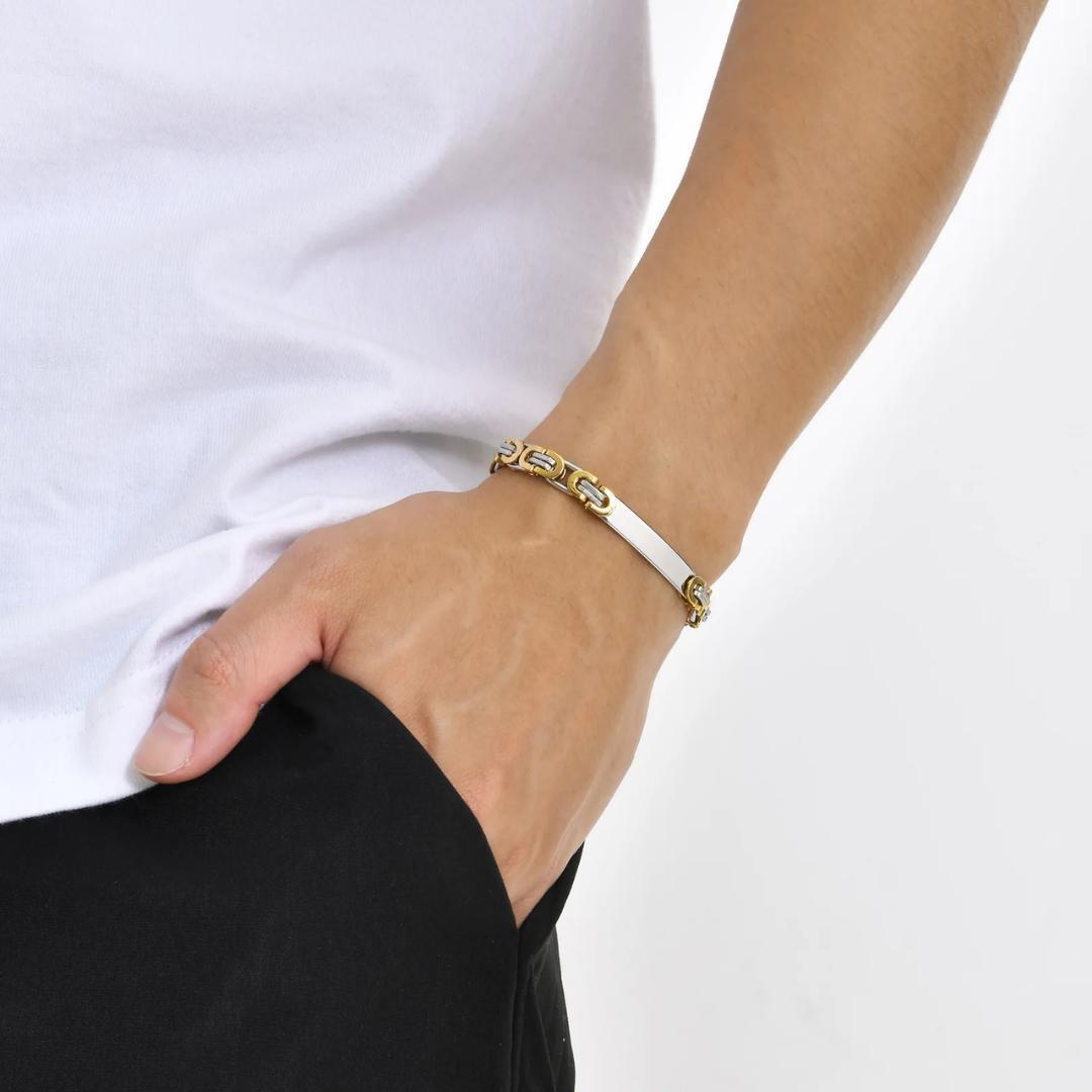 LinkEdge Personalised Men’s Bracelet-Personalised Bracelet-Auswara