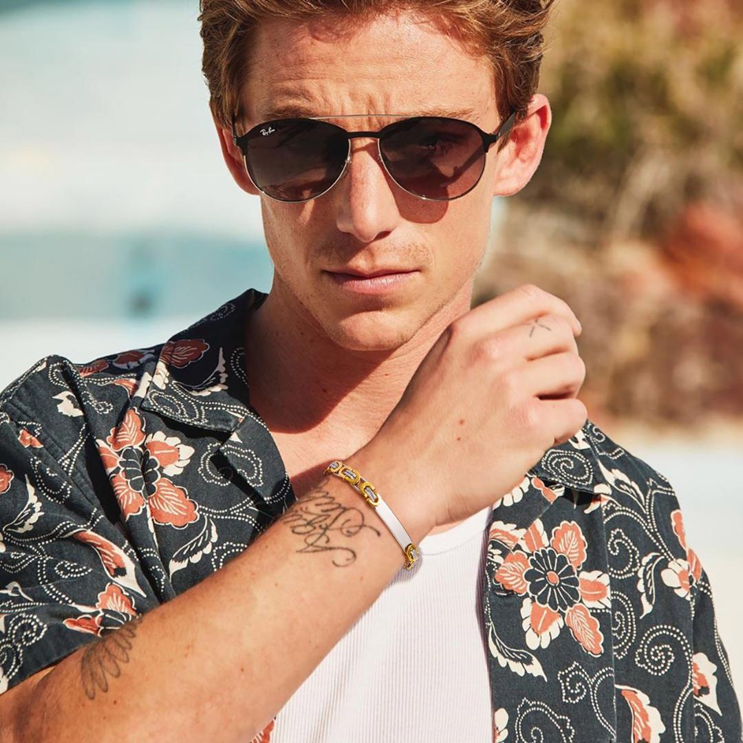 LinkEdge Personalised Men’s Bracelet-Personalised Bracelet-Auswara