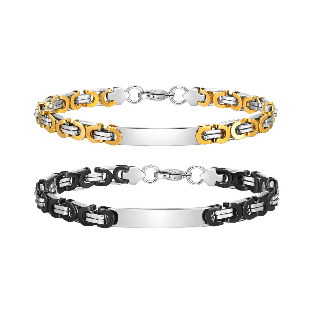 LinkEdge Personalised Men’s Bracelet-Personalised Bracelet-Auswara