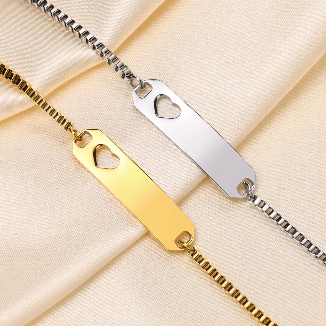 Little Heart Personalised ID Bracelet-Kids Bracelet-Auswara