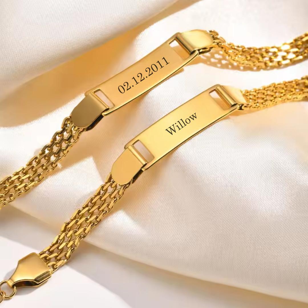 Little Luxe Tweens Personalised ID Bracelet-Kids Bracelet-Auswara