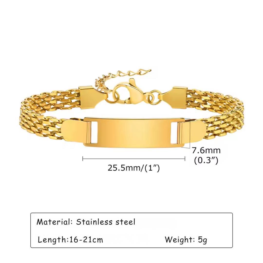 Little Luxe Tweens Personalised ID Bracelet-Kids Bracelet-Auswara