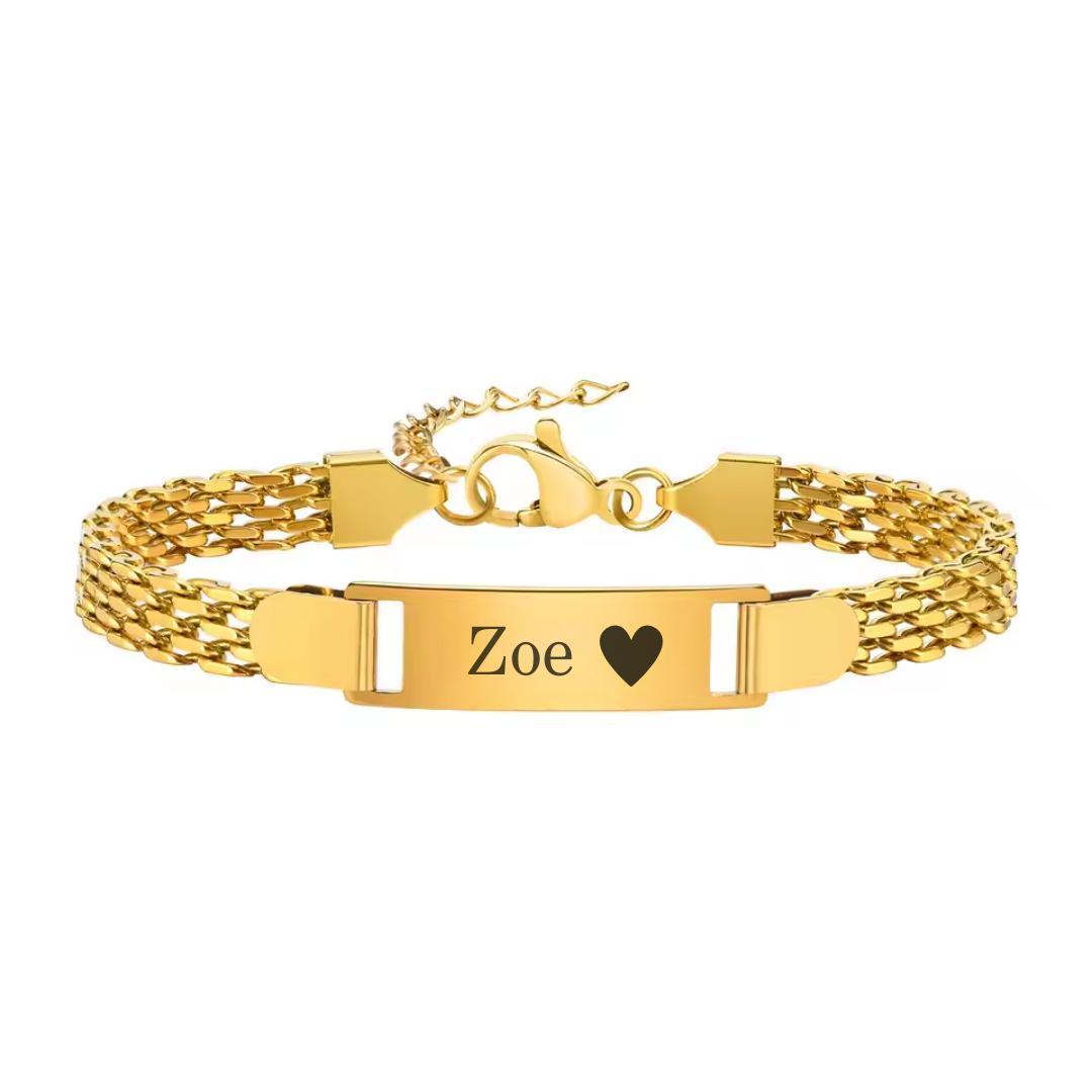 Little Luxe Tweens Personalised ID Bracelet-Kids Bracelet-Auswara
