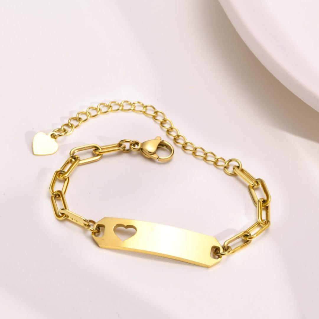 LunaHeart Personalised ID Bracelet-Kids Bracelet-Auswara