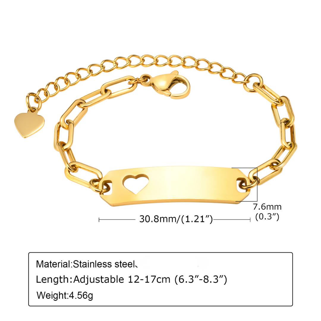 LunaHeart Personalised ID Bracelet-Kids Bracelet-Auswara