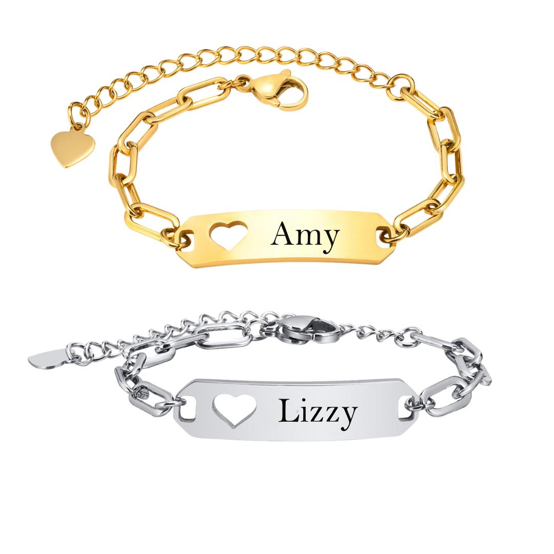 LunaHeart Personalised ID Bracelet-Kids Bracelet-Auswara
