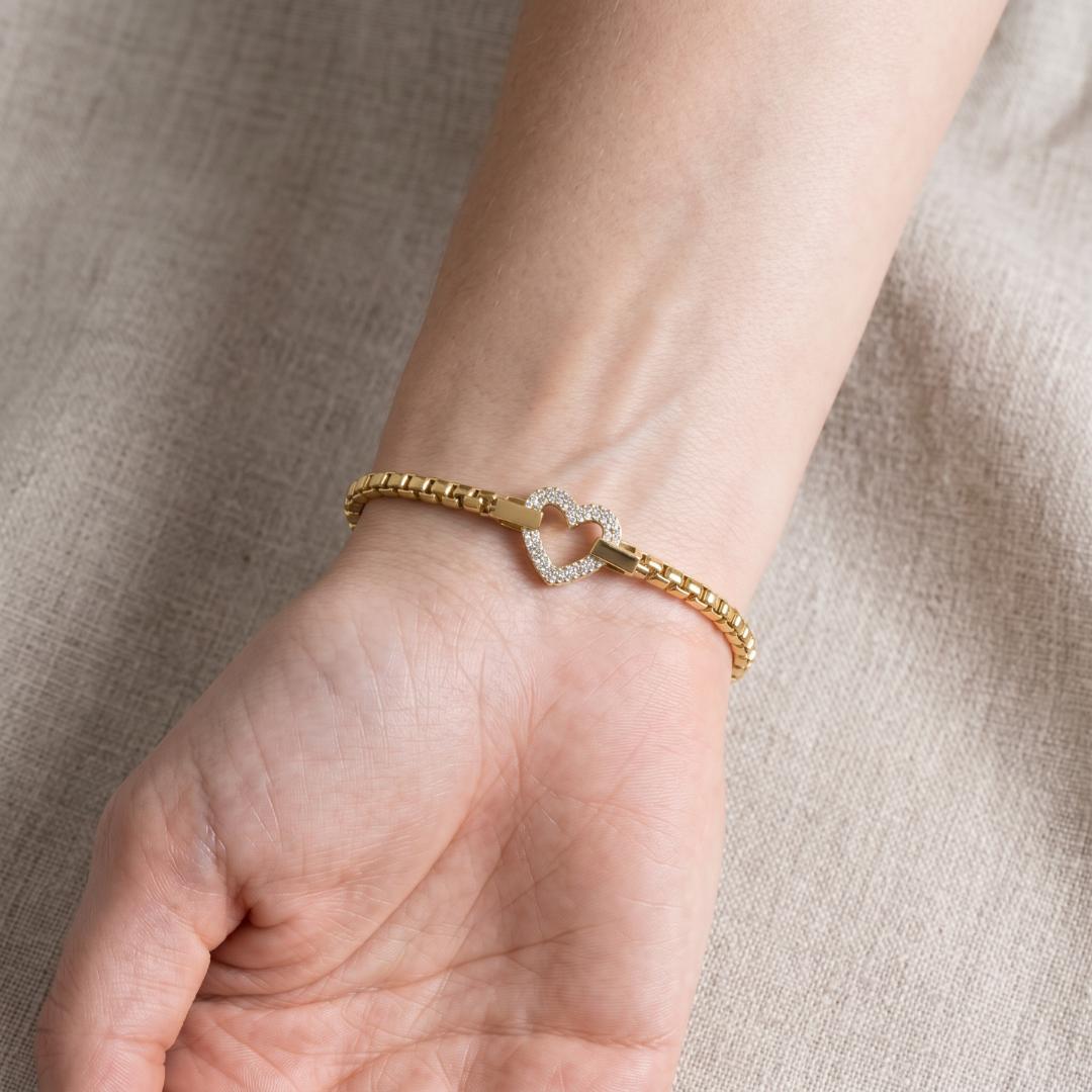 Lustre Heart Women’s Medical ID Bracelet-Medical ID Bracelet-Auswara