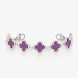 Lustre Purple Bloom Women’s Medical ID Bracelet-Medical ID Bracelet-Auswara