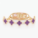 Lustre Purple Bloom Women’s Medical ID Bracelet-Medical ID Bracelet-Auswara