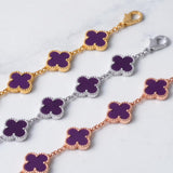 Lustre Purple Bloom Women’s Medical ID Bracelet-Medical ID Bracelet-Auswara