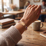 Lustre Purple Bloom Women’s Medical ID Bracelet-Medical ID Bracelet-Auswara