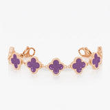 Lustre Purple Bloom Women’s Medical ID Bracelet-Medical ID Bracelet-Auswara