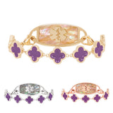Lustre Purple Bloom Women’s Medical ID Bracelet-Medical ID Bracelet-Auswara