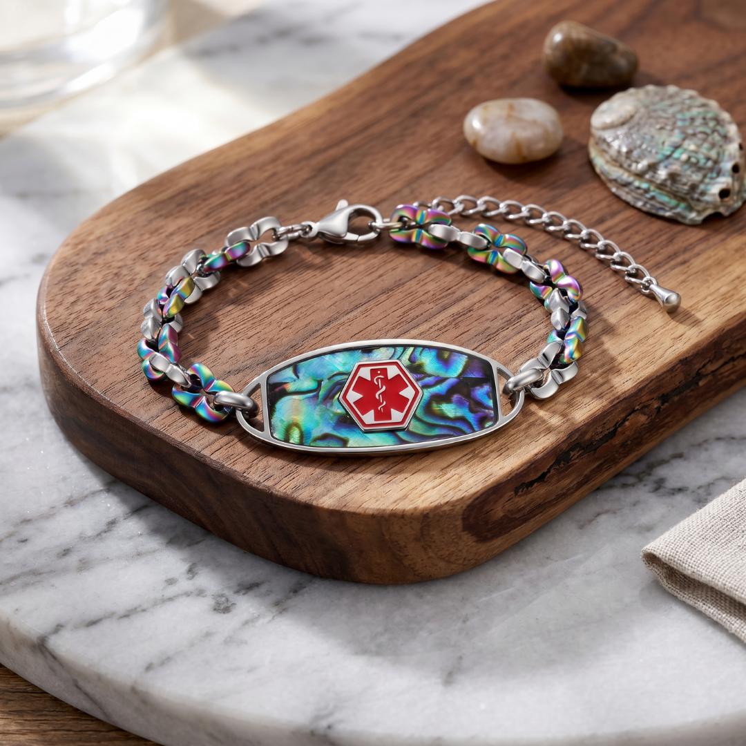 Luxe Petal Medical ID Bracelet-Medical ID Bracelet-Auswara