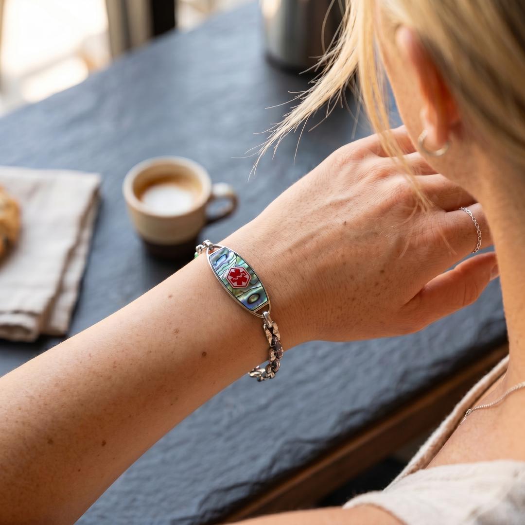 Luxe Petal Medical ID Bracelet-Medical ID Bracelet-Auswara