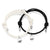 Magnetic Black & White Rope Bracelets for Couples-Couple Bracelet-Auswara