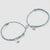 Magnetic Grey & Blue Rope Bracelets for Couples-Couple Bracelet-Auswara