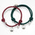 Magnetic Maroon & Green Rope Bracelets for Couples-Couple Bracelet-Auswara