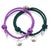 Magnetic Purple & Green Rope Bracelets for Couples-Couple Bracelet-Auswara