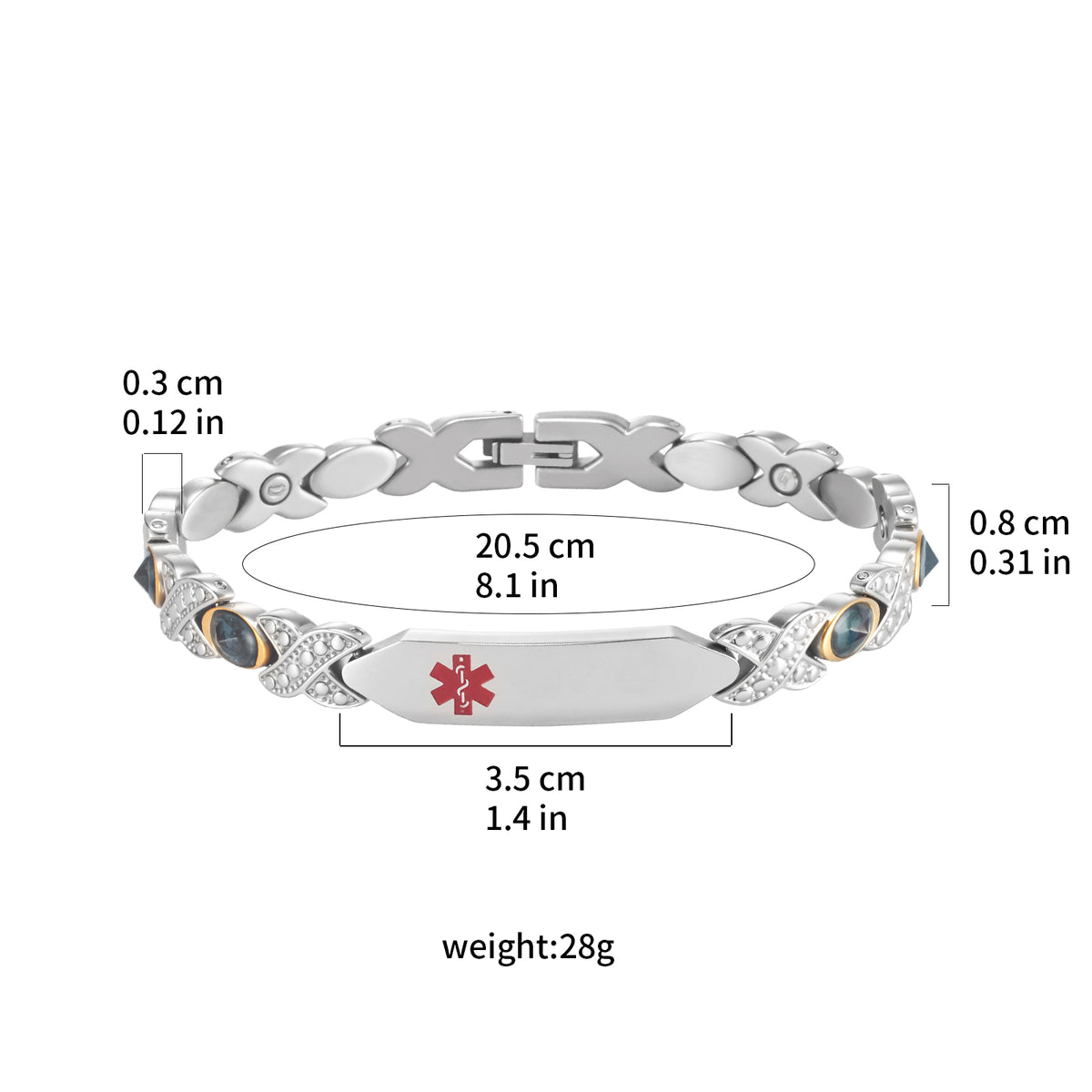 Magnolia Spark Medical ID Bracelet