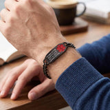 MedLink Edge Personalised Adjustable Medical ID Bracelet-Medical ID Bracelet-Auswara