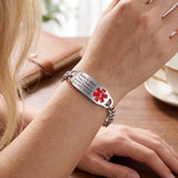 MedLink Edge Personalised Adjustable Medical ID Bracelet-Medical ID Bracelet-Auswara