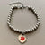 Medical Alert ID Bead Bracelet with Mini Heart Charm-Medical ID Bracelet-Auswara