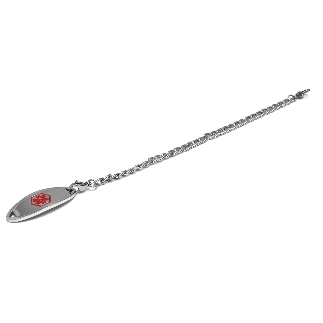 Medical Steel ID Chain Bracelet-Medical ID Bracelet-Auswara