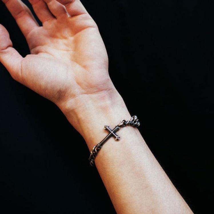 Men's Cross Faith Bracelet-Cross Bracelet-Auswara