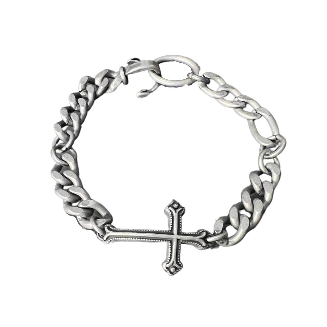 Bracelt For Men|unisex Stainless Steel Cross Charm Bracelet - Micro Pave  Cz, Hip Hop Jewelry