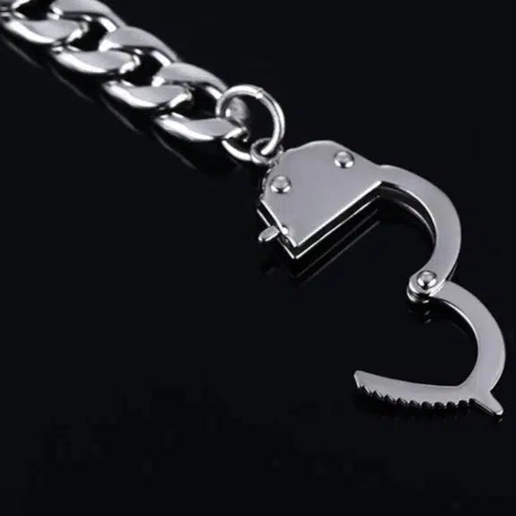 Men’s Handcuff Chain Bracelet-Chain Bracelet-Auswara