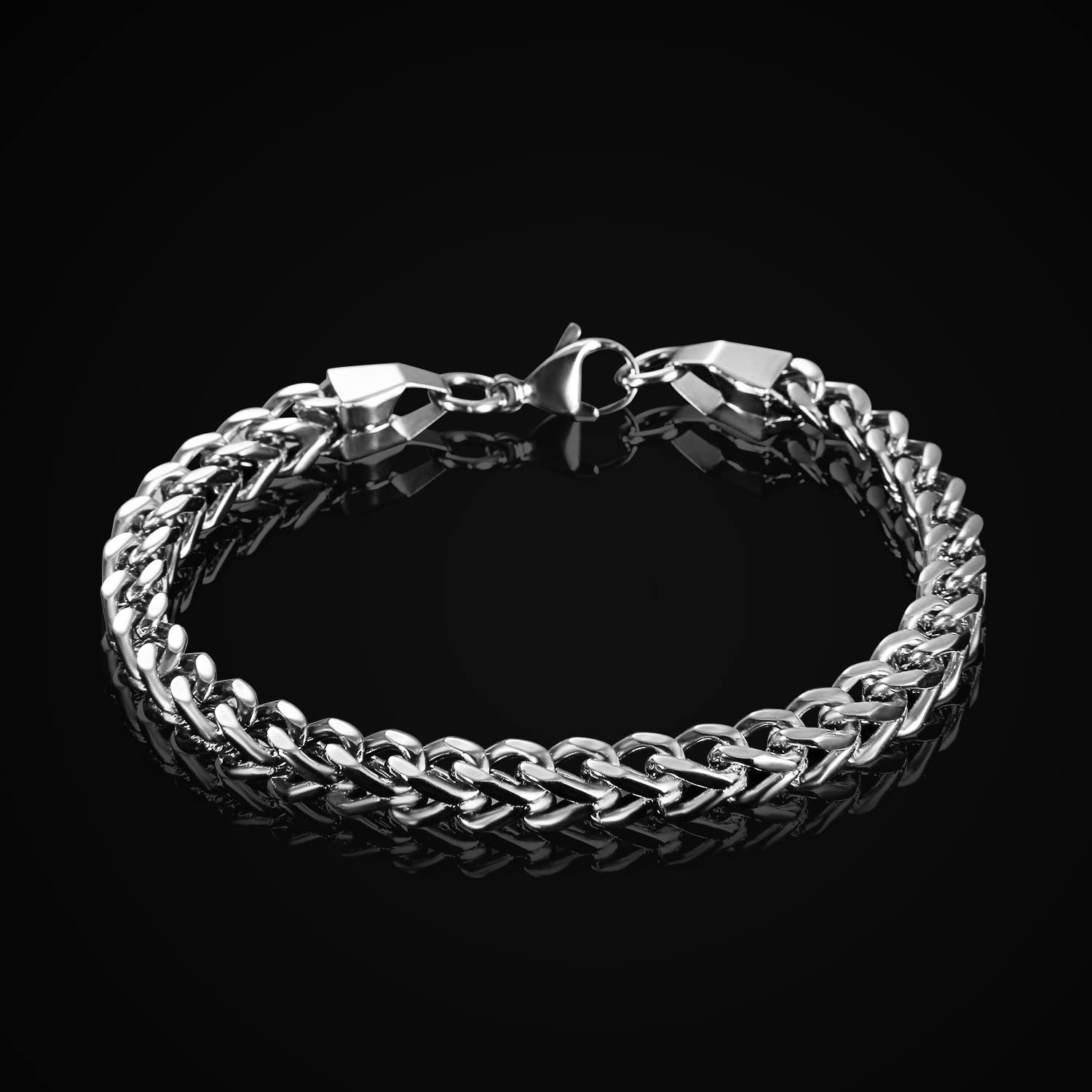 Men’s Silver Chain Bracelet-Chain Bracelet-Auswara