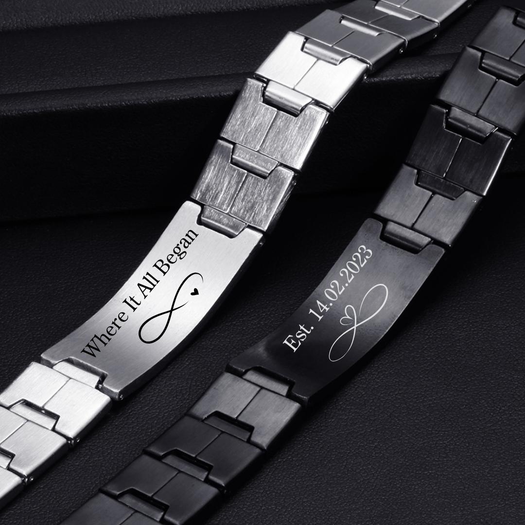 Meridian Personalised Men’s Bracelet-Personalised Bracelet-Auswara