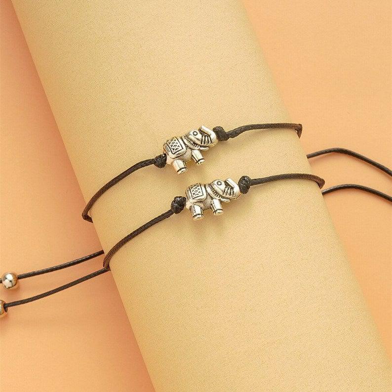 Mini Elephant Friendship Bracelet Set-Friendship Bracelets-Auswara