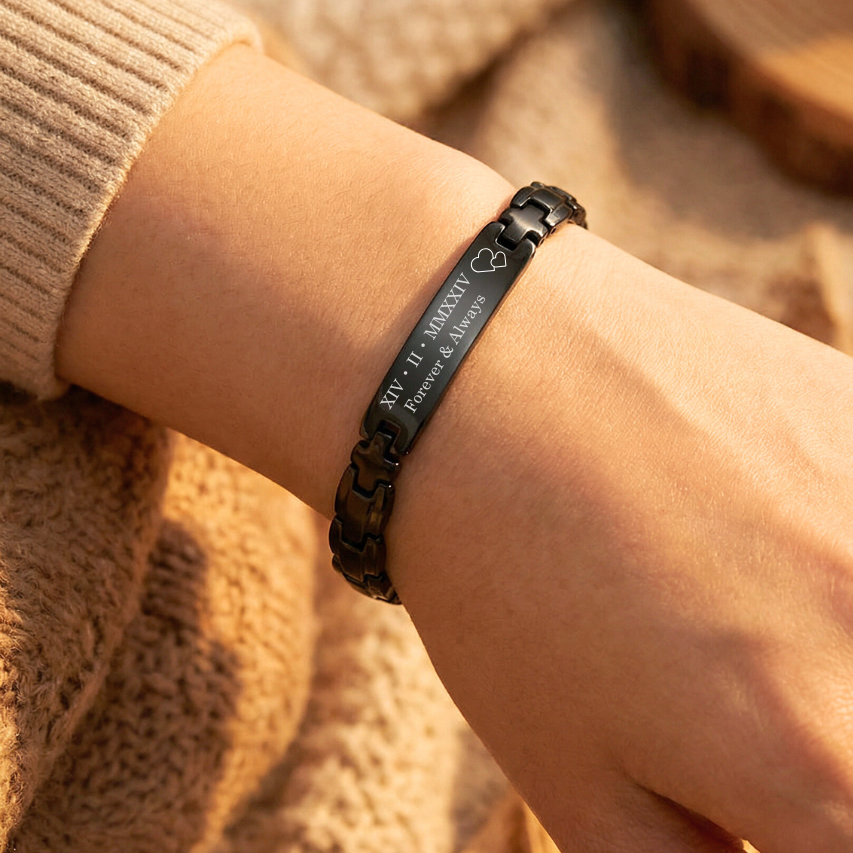 Elara Personalised Slim Bar Bracelet for Women