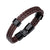 Multi Strand Brown Leather Bracelet-Leather Bracelet-Auswara