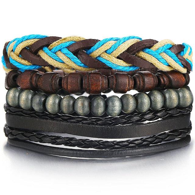 Multicolor Bracelet Set for Men-Set Bracelet-Auswara