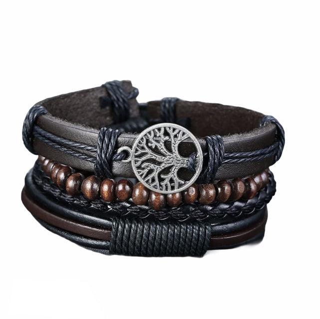 Multilayer Leather Braided Bracelet-Set Bracelet-Auswara