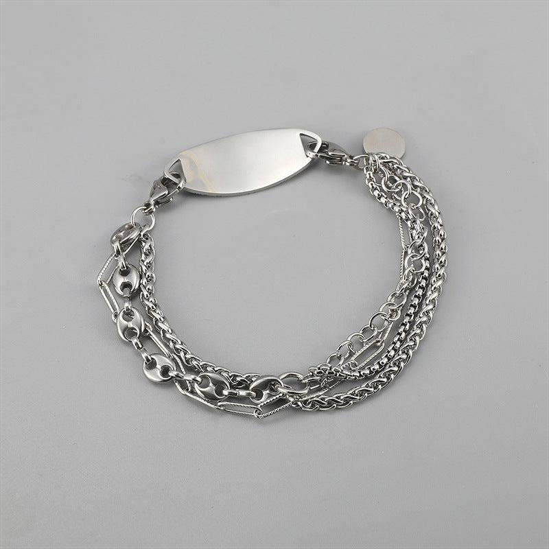 Multiple Chain Medical Alert Bracelet with Red Logo-Medical ID Bracelet-Auswara