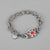 Multiple Chain Medical Alert Bracelet with Red Logo-Medical ID Bracelet-Auswara