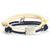 Navy & Off White Personalised Engraved Magnetic Couple Bracelet Set-Couple Bracelet-Auswara