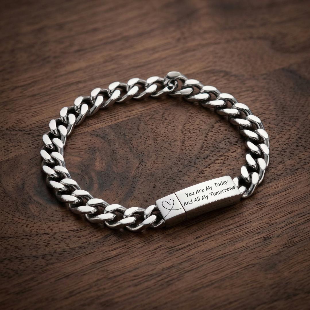 Nova Personalised Clasp Bracelet-Personalised Bracelet-Auswara