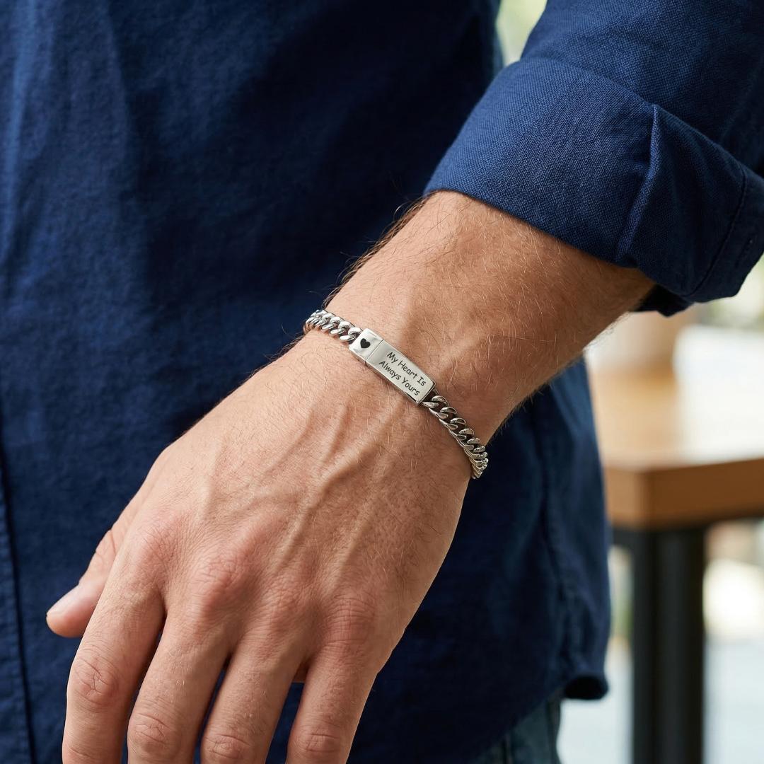 Nova Personalised Clasp Bracelet-Personalised Bracelet-Auswara