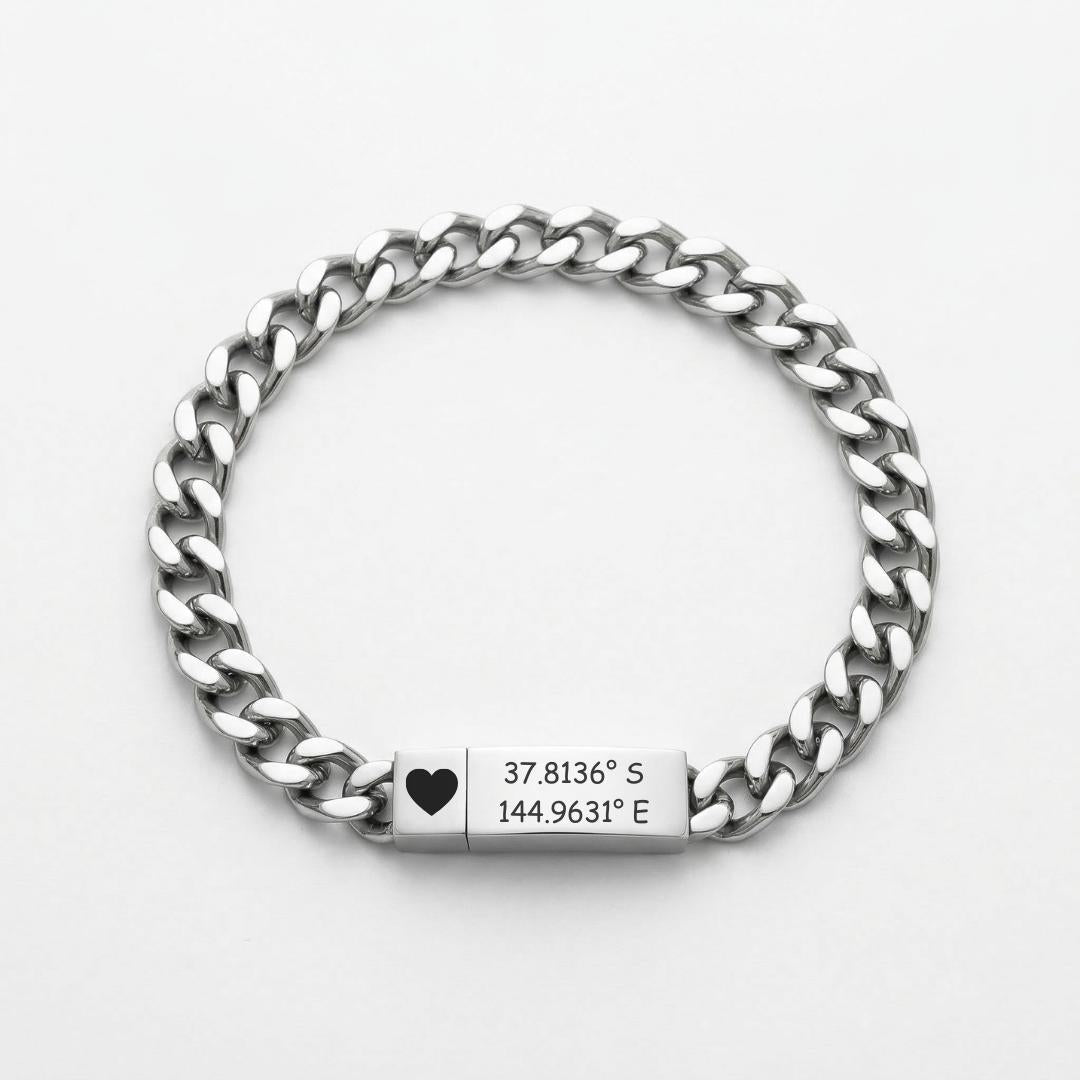 Nova Personalised Clasp Bracelet-Personalised Bracelet-Auswara