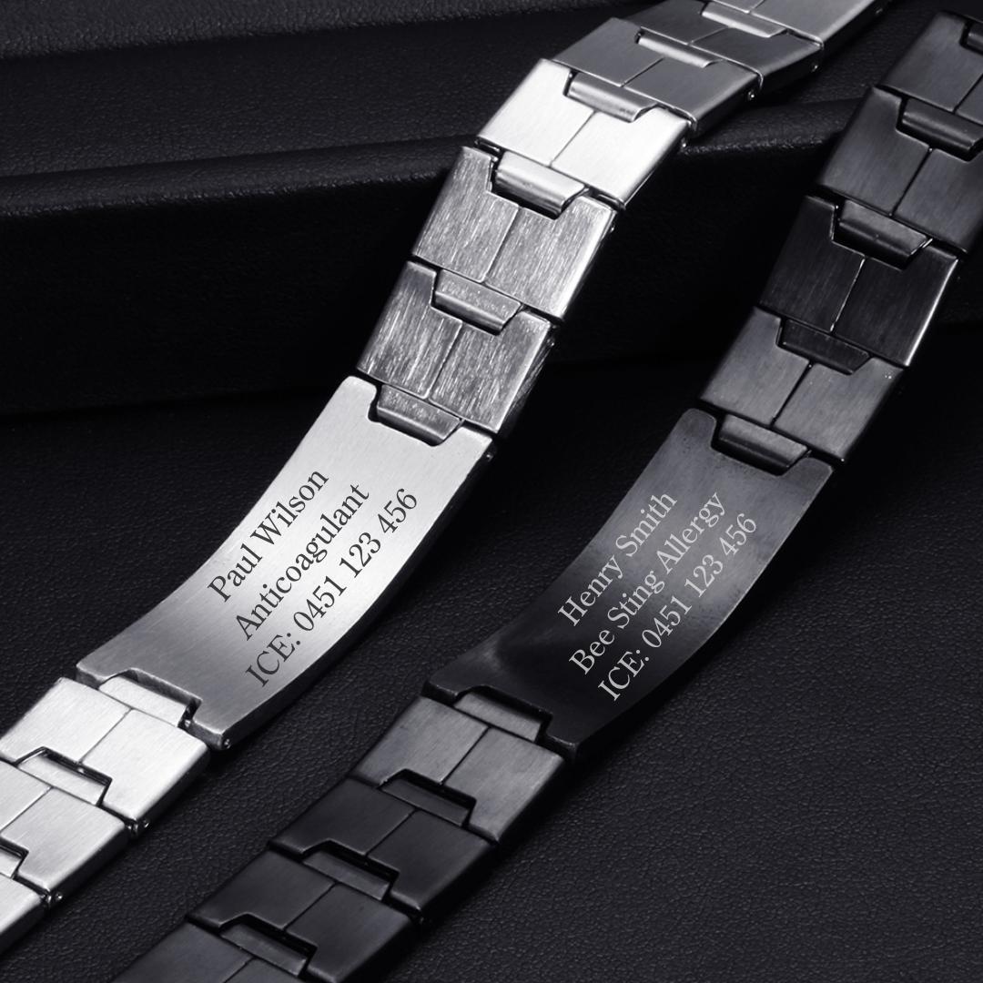 NovaSteel Medical ID Bracelet-Medical ID Bracelet-Auswara
