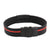 Pami Stripe Silicone Sports Medical ID Bracelet – Black & Red