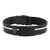 Pami Stripe Silicone Sports Medical ID Bracelet – Black & White-Medical ID Bracelet-Auswara